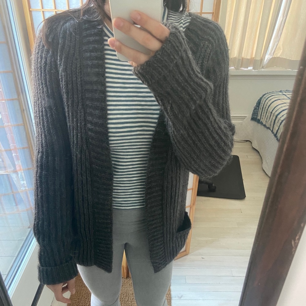 Club Monaco Gray Alpaca/Wool Blend Cardigan